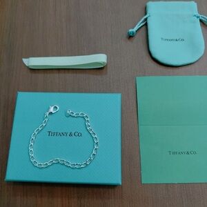 Tiffany & Co. Silver Chain Bracelet with Blue Packaging